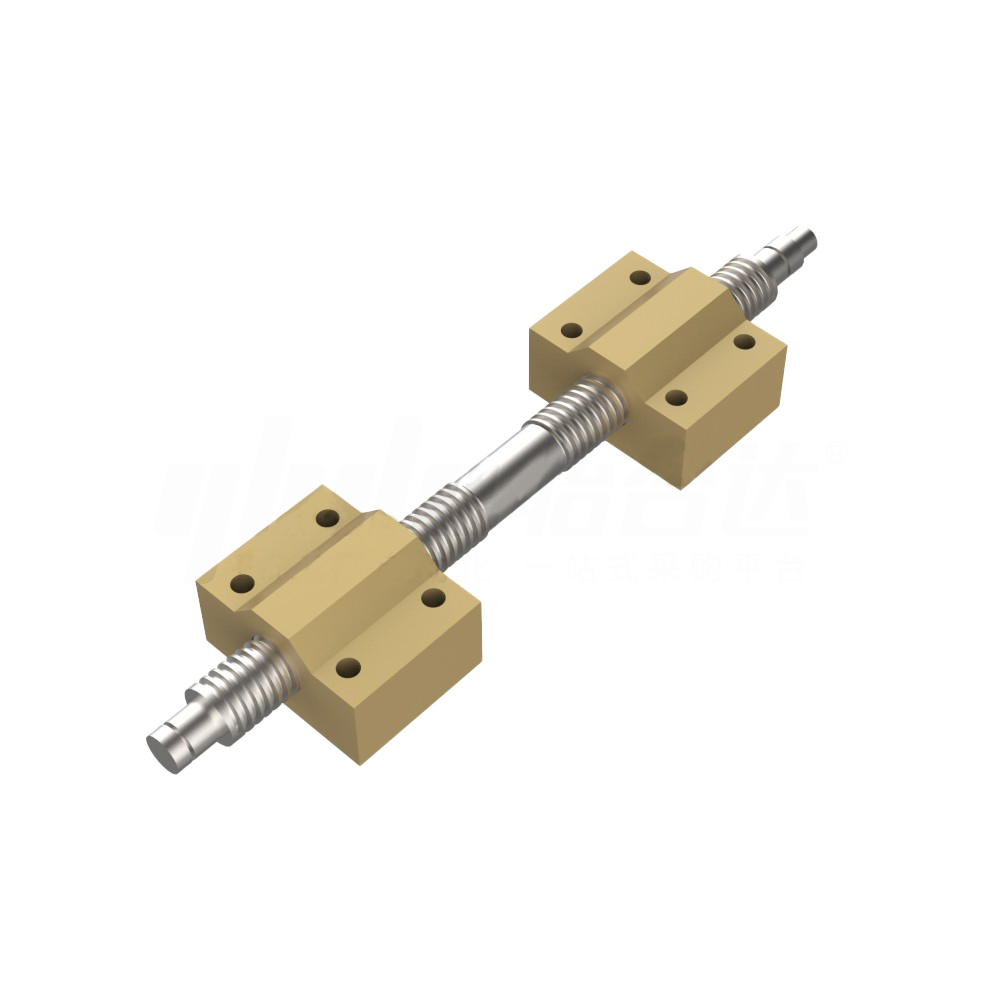 30度梯形絲杠組件 加寬方型螺帽 支持側(cè)+支持側(cè)
