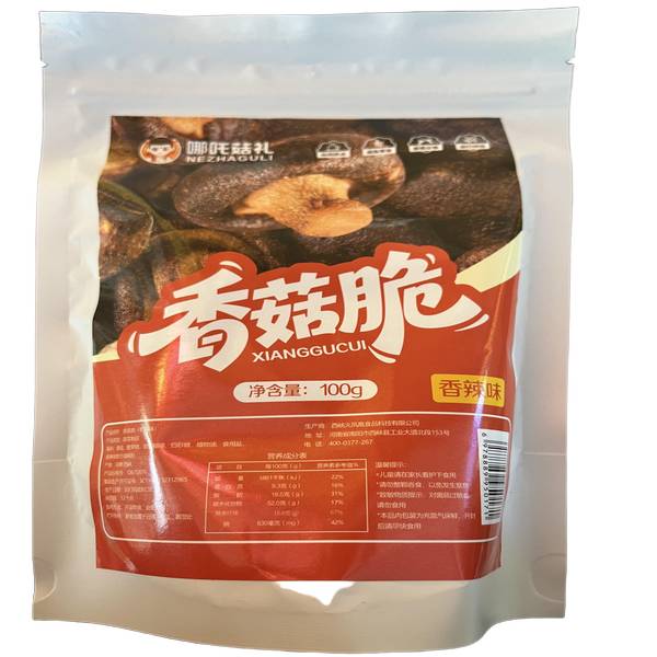 香菇脆哪吒菇里100g多口味休闲小零食健康果蔬脆追剧零食解馋香菇