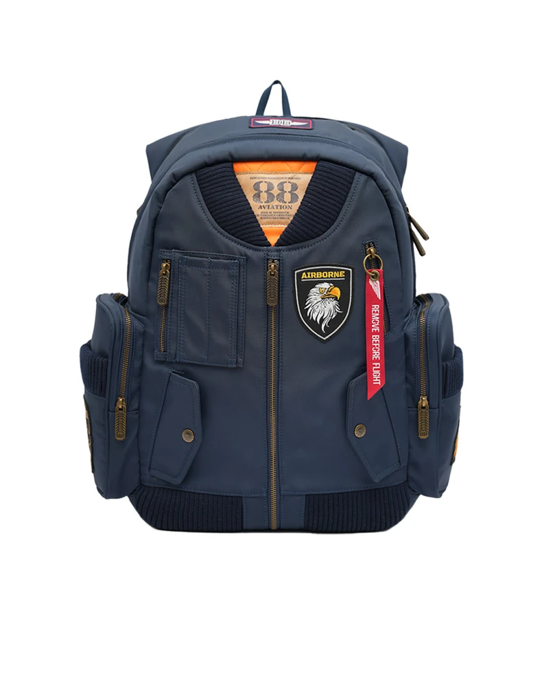 精英飞行员户外休闲多功能大容量男士轻便耐磨防泼水双肩背包