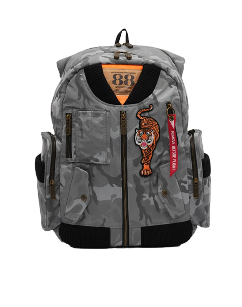 精英飞行员户外休闲多功能大容量男士轻便耐磨防泼水双肩背包