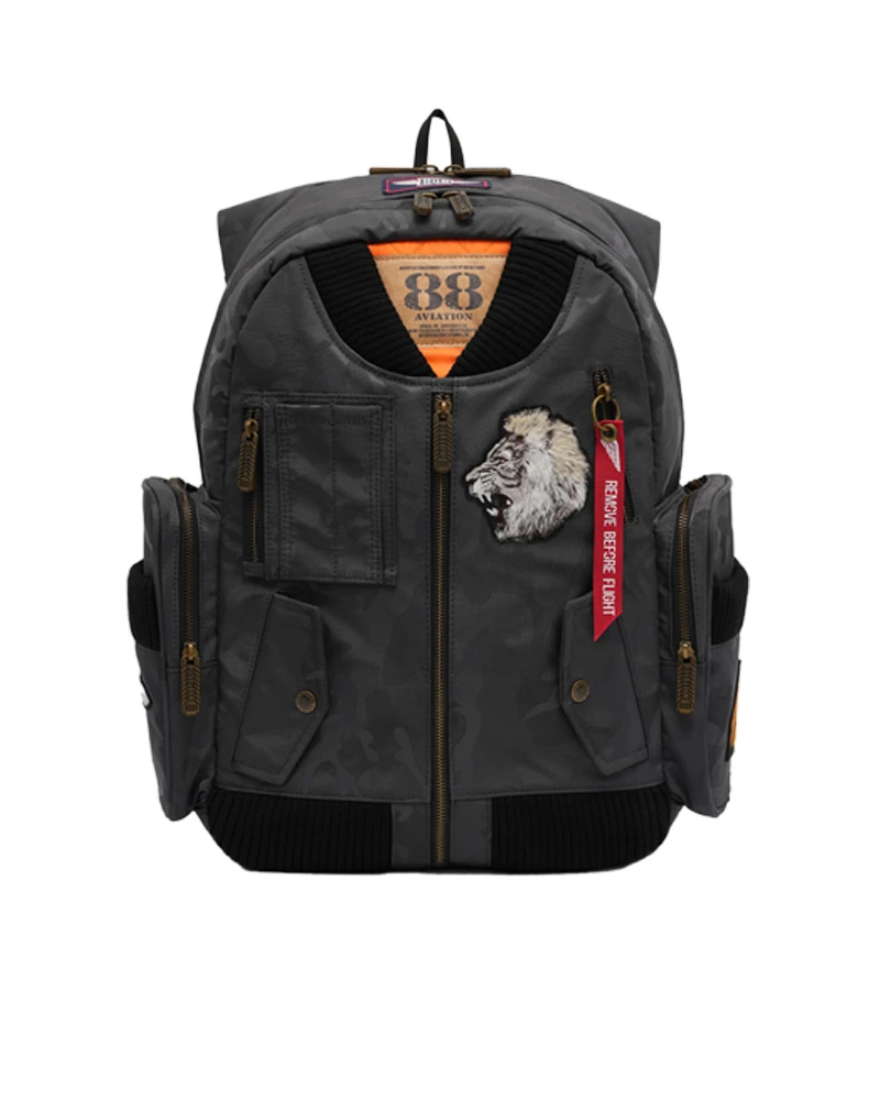 精英飞行员户外休闲多功能大容量男士轻便耐磨防泼水双肩背包