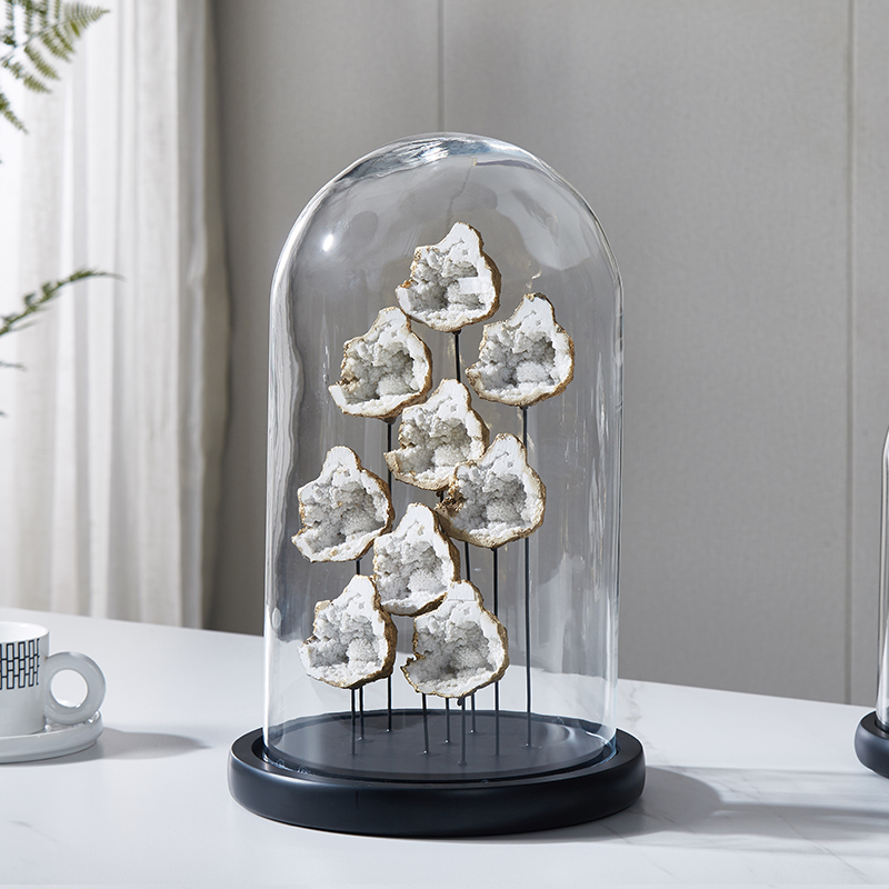 玻璃钟罩摆件（树脂矿石）